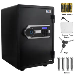 Biometric Fireproof Safe with Fingerprint Biometric Pin Code Entry Lock Box Documents Money Jewelry 1.13 cubic ft