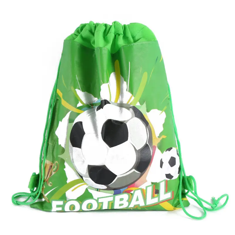 Festival football drawstring bag, non-woven fabric school bag, cartoon drawstring bag, creative gift bag, swimming bag