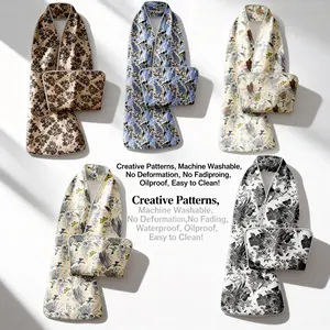 Easy Care Washable Scarf for Seniors and Adults, Waterproof Anti-Stain Half-Body Scarf, Reusable Unisex Adult Scarf