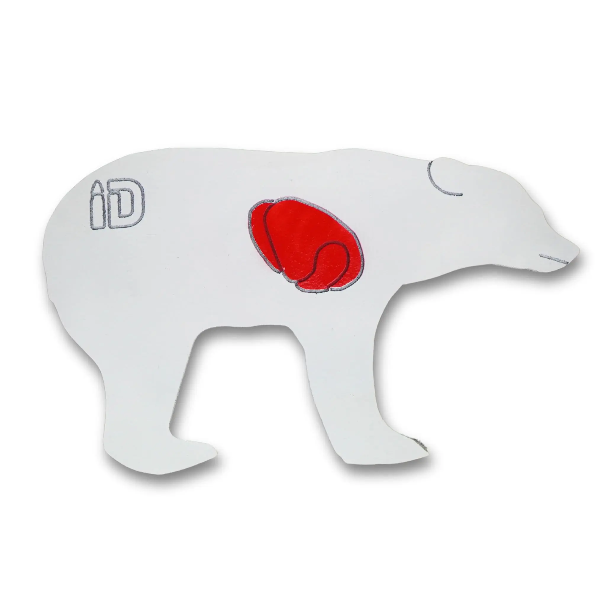 Bear Silhouette Infinity Target – Self-Healing Reactive Range Target for Rifles & Handguns, Made in USA, Durable & Weatherproof for Hunting Practice