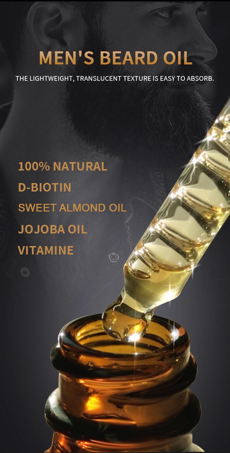 Spiced Vanilla Beard Oil for Men - Natural Mens Beard Oil with Argan and Jojoba Oil - Beard Softener, Strengthens and Moisturizes Hair Care Comfort