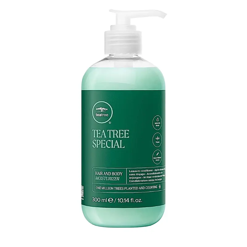 Tea Tree Hair and Body Moisturizer Leave-In Conditioner, Body Lotion, After-Shave Cream, For All Hair, Skin Types