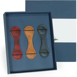 3 count  Leather Bookmarks for Men Women Book Lovers Handmade  Leather Bookmark Box Set  for Birthday Gifts Teachers Appreciation