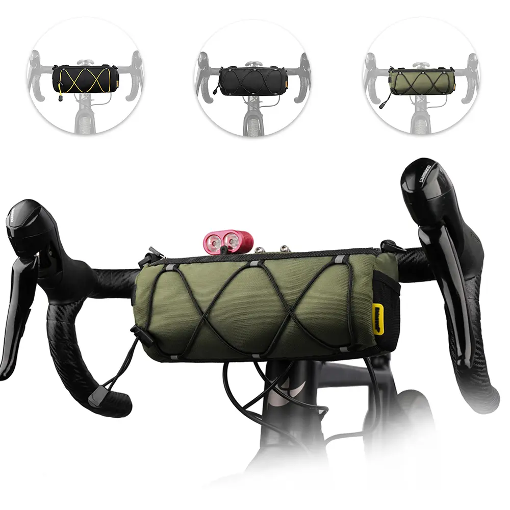 Rhinowalk Bike Bag Handlebar Bag  2.4L Large Capacity Reflective Bike Bag or Other Colors MTB Road Cycling Bike Frame Tube Bag