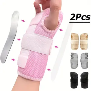 2pcs Wrist Brace Carpal Tunnel Support, Right & Left Hand Design, Night Sleep Aid, Adjustable Strap, Compression Sleeves for Men & Women, Wrist Wraps