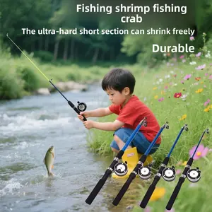 Small fishing rod fishing artifact children's fishing rod parent-child casual toys cheap mini fishing rod full set
