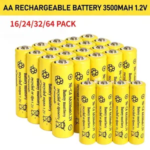 3500mAh 1.2V Ni-CD AA Battery Multi-Pack, Pre-Charged Rechargeable Batteries 4-64PCS, Durable Power for Outdoor Solar Lights, Christmas Lights, Remote Controls and Wireless Mice