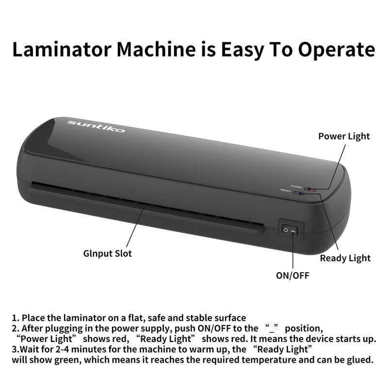 Efficient Versatile Laminator for Documents & Photos - Quick Warm-Up, A4/A5/A6 Compatible