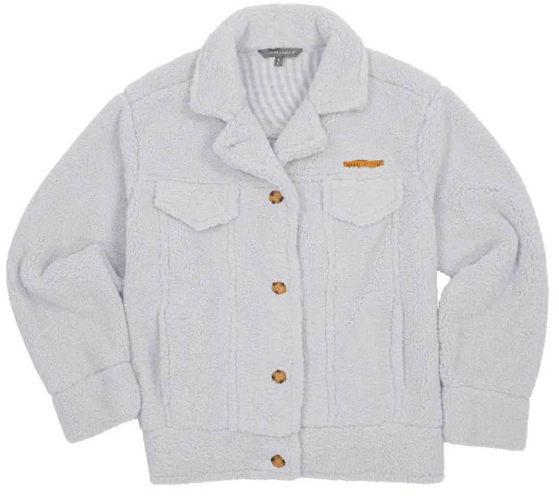 Simply Southern Grey Soft Sherpa Shacket Jacket