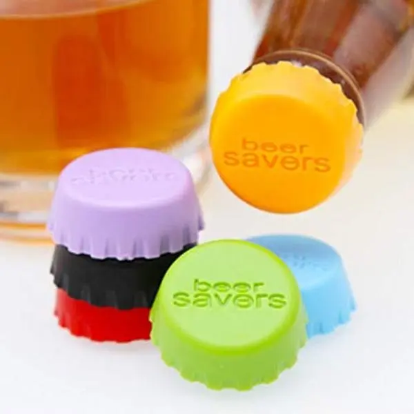 Bottle Caps, Beer Bottle Caps Silicone Reusable Glass Bottle Stopper Hat, Prevent Spillage Sealer Cover for Beer, Soda, Soft Drink, Beverages, HomeBrew, 12 Packs Kitchen Gadgets Kit Multicolor