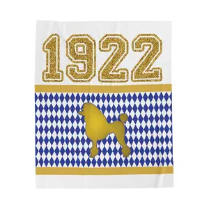 Sigma Gamma Rho 1922 Velveteen Plush Blanket 50x60in | SgRho Dorm Decor | Sorority Sister Gift