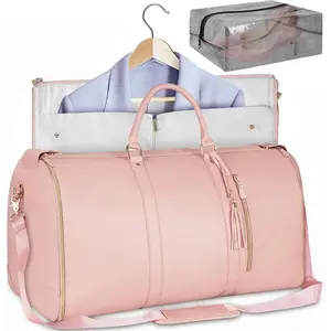 Travel Duffle Bag with Garment & Shoe Compartment, Waterproof & Breathable, TSA-Approved, 57L Capacity, Ideal for Weekender, Gym, Hospital, Holiday Travel SpringStatements