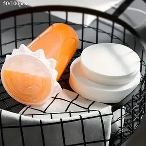 50/100pcs leak proof cup lid liner, sealing pad, suitable for beverages, coffee spill prevention, circular sealing paper film, suitable for commercial and party beverage accessories