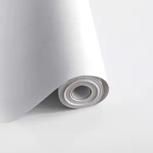 118"x17.7" White Wallpaper White Contact Paper Waterpoof Peel and Stick Wallpaper Self-Adhesive Wallpaper Decorative Contact Paper Vinyl Roll for Wall Kitchen Furniture Countertop Shelf