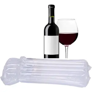 Wine Bottle Protector Bags 10 Pack Bubble Cushion Wrap for Airplane Travel, Safety Shipping Packaging Bags for Glass Bottles Transport with Luggage, Reusable Pump