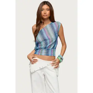 Taniya Off Shoulder Zigzag Crochet Top