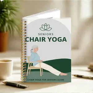 1pc 5.5x8.3 in  Chair yoga Spiral notebook, Senior Yoga Workout Notebook suitable for elderly and beginners, sitting yoga posture, improves exercise ability, relieves pain, enhances flexibility, balances exercise, Chair yoga Notebook ,yoga diary