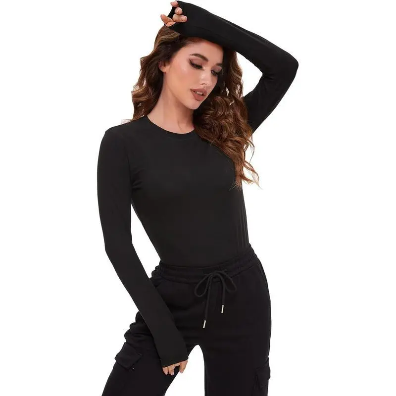 Women’s Long Sleeve Basic Shirts Crew Neck Slim Fitted Compression Gym Workout Athletic Underscrubs Tops Women’s Long Sleeve Basic Shirts Crew Neck Slim Fitted Compression Gym Workout Athletic Underscrubs Tops