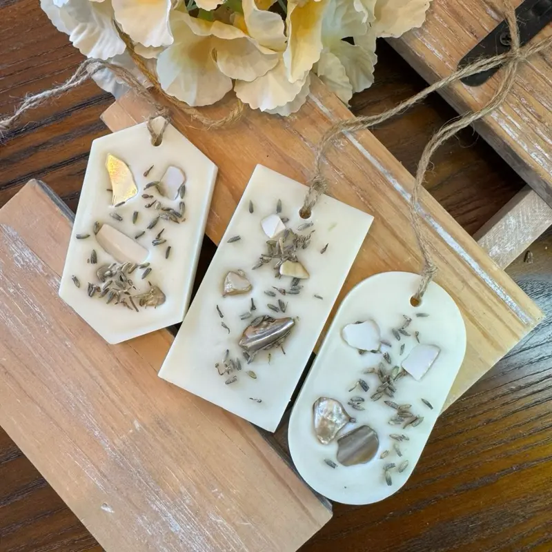 Luxurious Closet Air Freshener Handmade Soy Wax Sachets Vegan Toxin Free Eco Friendly Natural Aromatherapy Decorative Stones Included Lavender Sage Whisper Fragrance Light Scented