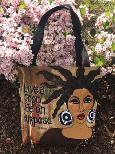 Live A Good Life On Purpose Woven Tote Bag