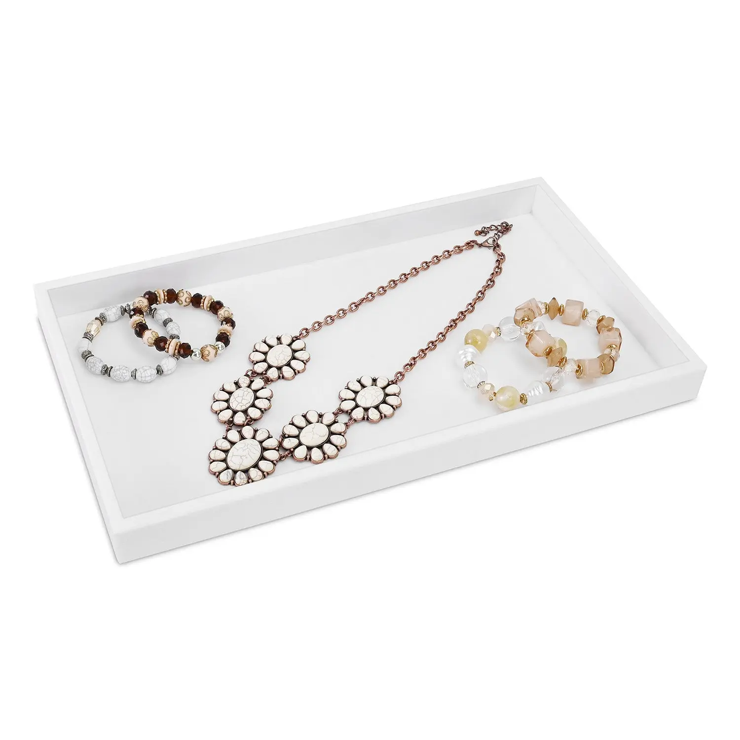 #1-1P (W) Stackable Plastic Tray, No insert Included