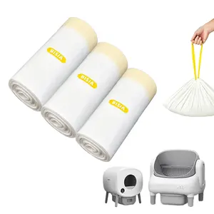 Cat Litter Bags - 60 Durable Drawstring Liners for Automatic Litter Boxes Heavy-Duty Replacement Bags for Self-Cleaning  AutoScooper 11 by Waste Bags for Automatic Litter Boxes, 60-Pack SummerVibes petlovers#Summervibes #petLovers