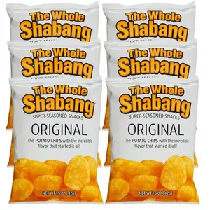 The Whole Shabang Original Potato Chips - 1.5oz Fried Super Seasoned Crispy Crunchy Snacks, 140-Calorie On-the-Go Snack Packs (6-Pack, for Adults & Parties), Six Packs