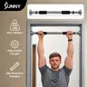 SUNNY Unisex Chrome Steel Doorway Chin-Up Bar, Adjustable 24.5"-36" Heavy-Duty Home Gym Kit, Push-Ups, Leg Lifts & Upper Body Strength Training, At Home Gym Equipment for Bodybuilding Pull-Ups