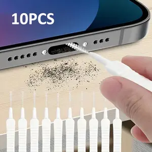 10pcs Shower Head Cleaning Brush Set, Anti-Clog Small Brushes for Pores & Gaps, Kitchen Bathroom Phone Jacks Cellphone Cleaner Tools, Household Cleaning Tool