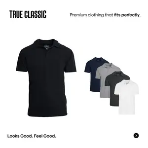 True Classic Men’s Classic Short Sleeve Polo Shirt – Premium Comfort Fit for Everyday Wear, Workwear, or Blue Collar Men Gifts