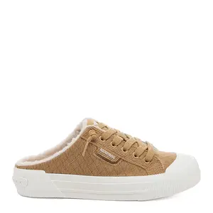 Cheery Tan Corduroy Mule Sneakers