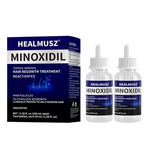 HEALMUSZ 5% Minoxidil Hair Growth Serum, Extra Strength Hair Regrowth for Men & Women-2 Bottles,100ml(3.38 Fl Oz) Haircare Daily