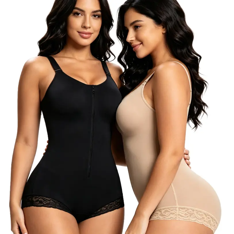 Women's Fajas Colombianas Shapewear Waist Trainer for Women Waist Cincher Shaper Tummy Control Butt Lifter Shaper with Zipper Crotch Detachable Shoulder Strap Suitable for Daily Wear or Training Underwear