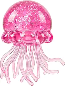 Summer Gift Jellyfish Squishy Squeeze Toys for Boys Girls, Ultra Soft Sensory Fidget Toys for Kids Adults, Slow Rise Stress Balls Stress Relief for Autism, Office Desk Toys Party Favors Birthday Gifts