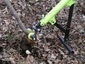 Brush Grubber BG-03 Lever Action Brush Removal Tool, Fiberglass Handle, 16" h x 10" w x 52" l, 23 lbs, Lift Stand, Reinforced Leverage Points