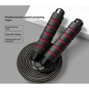 Adjustable Skipping Rope with High Speed Steel Wire Bearings for Home Gym and Outdoor Workouts