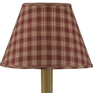 Bridgeton Wine and Tan Plaid Lamp Shade