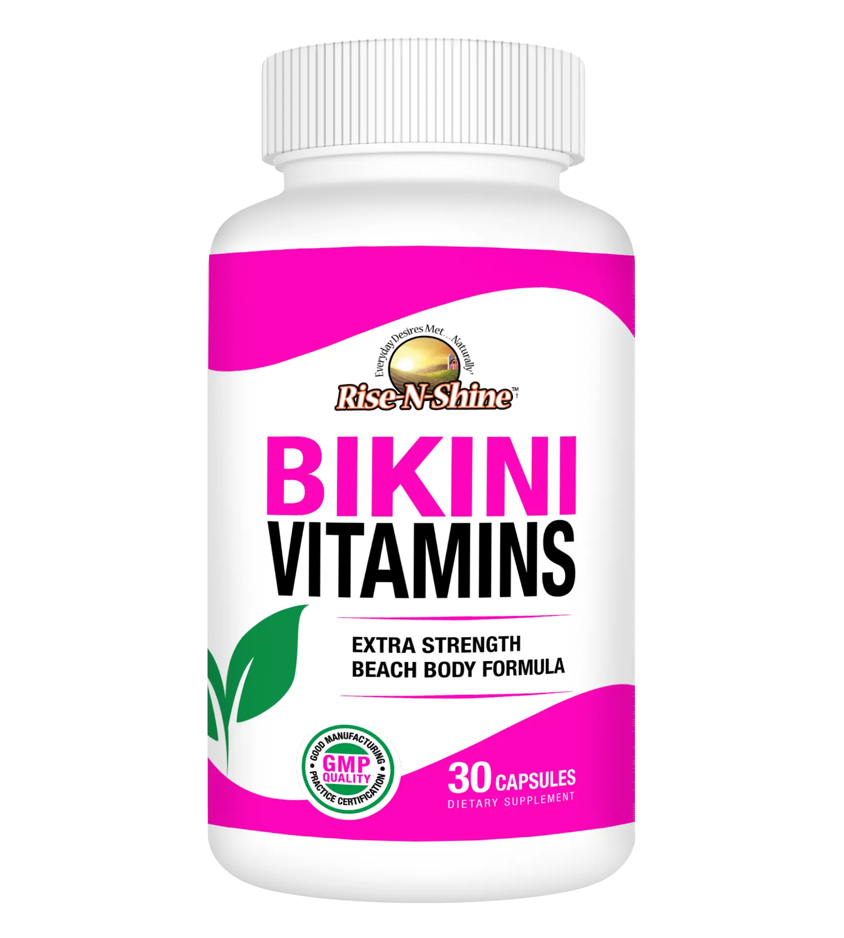 Bikini Vitamins by Rise-N-Shine with Garcinia Cambogia, Green Tea & Acai – Extra Strength Beach Body Metabolism & Energy Formula for Women