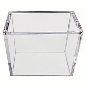 Transparent Acrylic Game Card Storage Box, Dustproof Anime Mounting Display Case, Trading Card Holder, Home Office Organizer, Card Hobby Box
