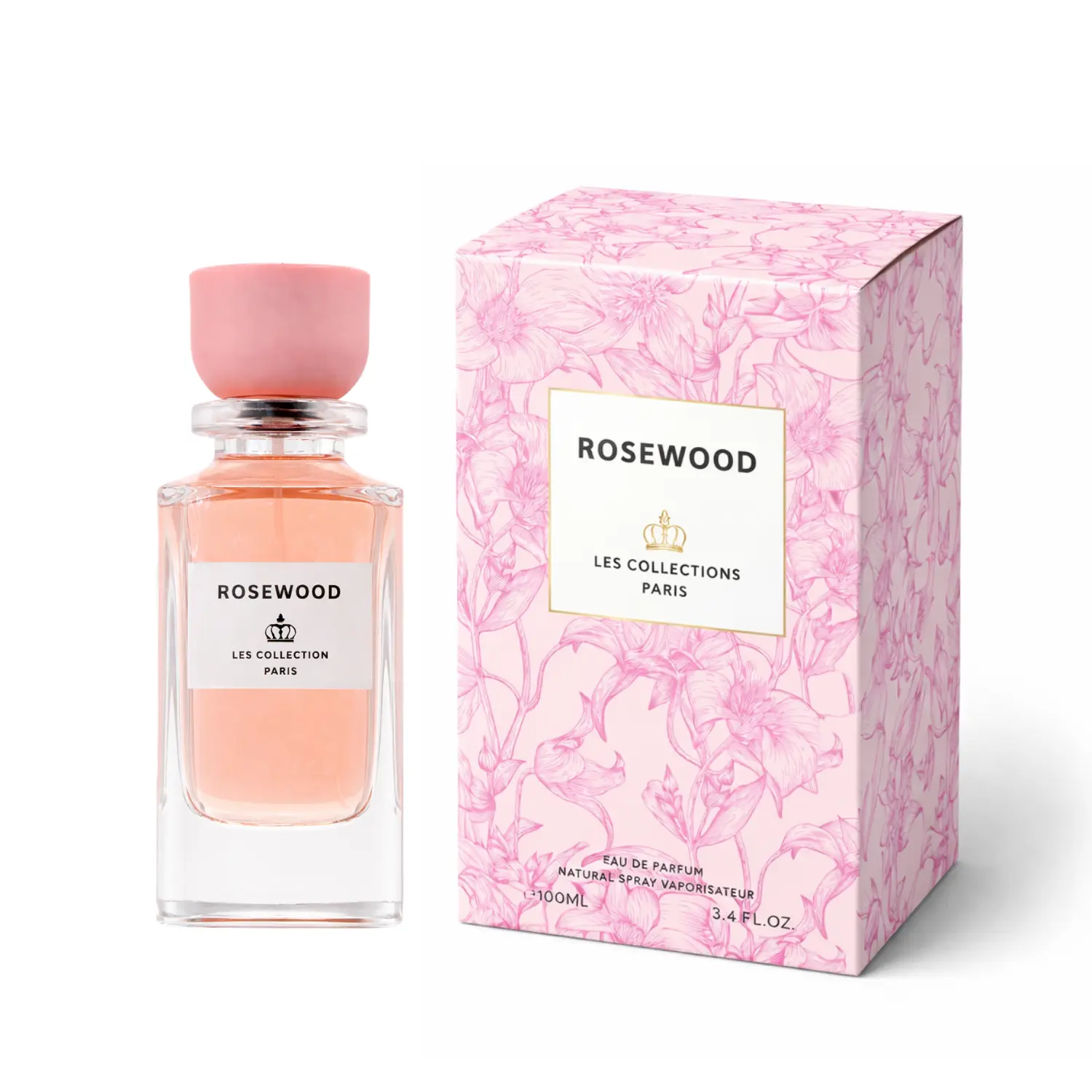 Rosewood Perfume, Jean Rish, Eau De Parfum (3.4 Fl Oz / 100ml) with Lychee-Bergamot-Musks, Long Lasting and Luxury Fragrance, Made in USA