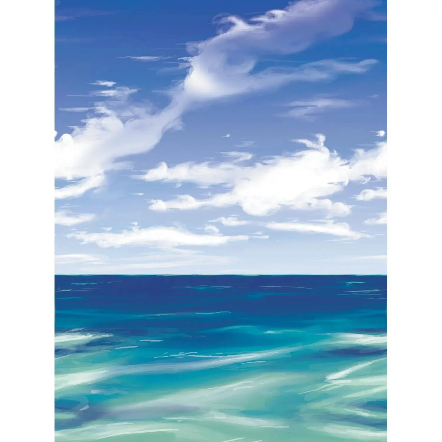 30 ft. x 4 ft. Design-a-Room Pirate Ocean Plastic Wall Background