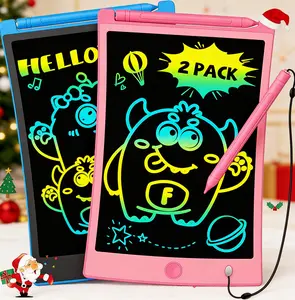 2 Pack 8.5 Inch LCD Writing Tablet with 4 Stylus, Erasable Doodle Drawing Board, Mess-Free Educational Kids Toys, Car Travel Activity Pad, Birthday Gifts for 3-7 Year Old Boys & Girls