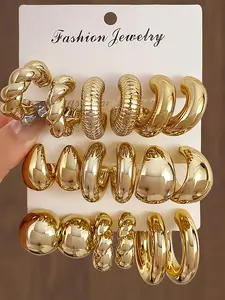 Women's Elegant Minimalist Hoop Earrings, Trendy Exquisite C-shaped Hoop Earrings, Chic All-match Vintage Jewelry, Gift for Girlfriend