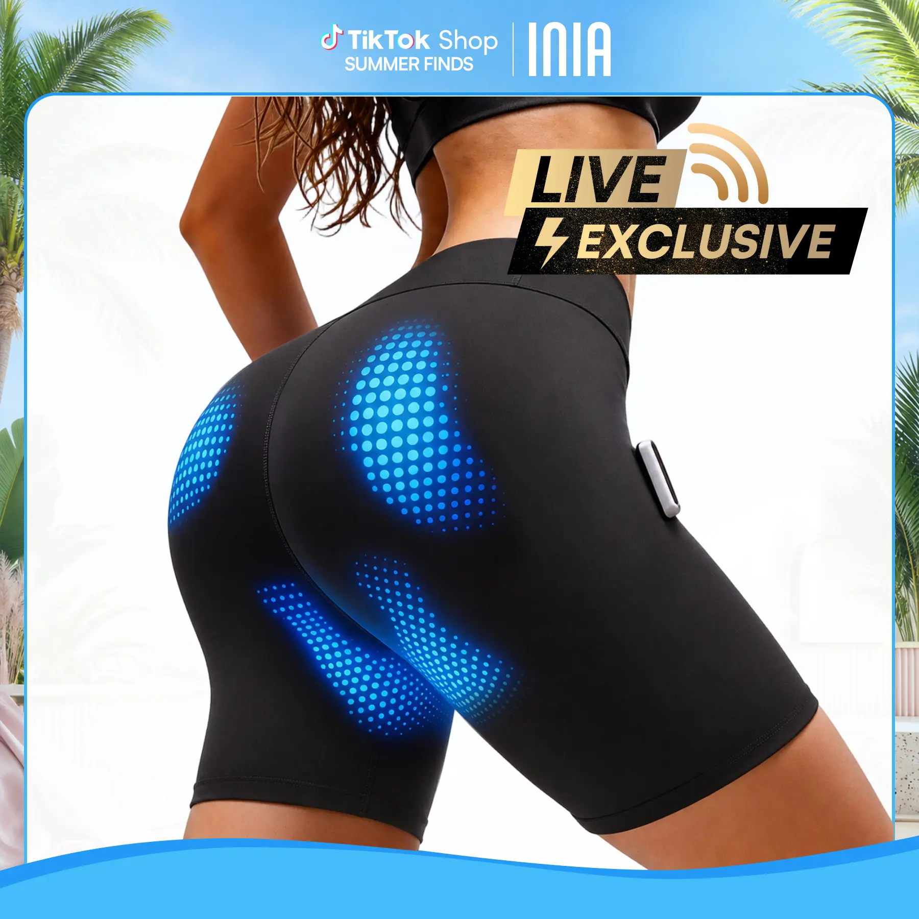 【LIVE EXCLUSIVE】INIA CURVIFY EMS Booty Lift & Sculpting Shorts: 4-Mode Microcurrent for Glute Sculpting & Pelvic Floor Support (Visible Results in 2-4 Wks),Summer Beauty Gift Ideas