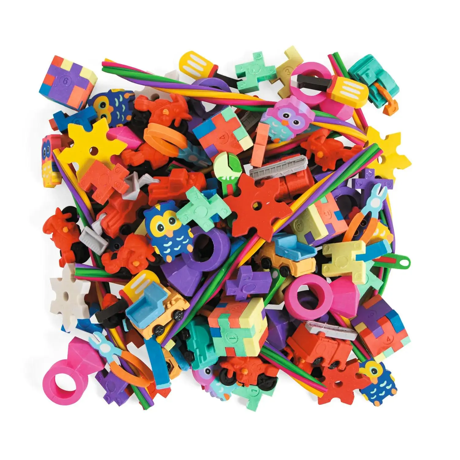Bulk Novelty Eraser Assortment , Stationery, 144 Pieces