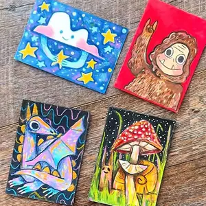 Original artist trading card painting ACEO 2.5x3.5” illustration artwork