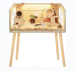 PROLEE Hamster Cage with Legs Chewproof, 40"L x 20"W x 47.6"H Inches, 800 sq.in Large Hamster Cages and Habitats, Openable Top Small Animal Cage with Leg Stands Solid Built, Access for Hamster Gerbil Mouse