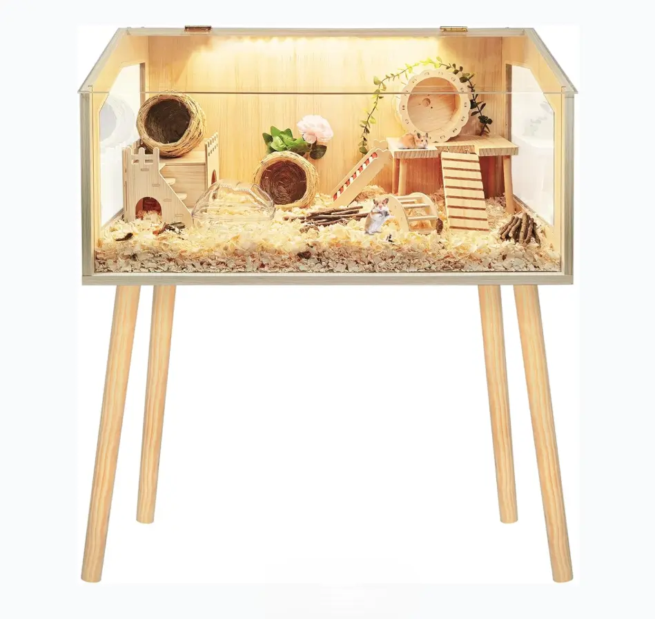 PROLEE Hamster Cage with Legs Chewproof, 40"L x 20"W x 47.6"H Inches, 800 sq.in Large Hamster Cages and Habitats, Openable Top Small Animal Cage with Leg Stands Solid Built, Access for Hamster Gerbil Mouse