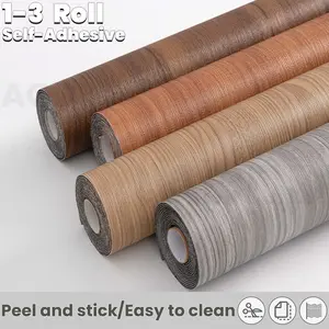 1/3 Roll Luxury Vintage Wood Grain Floor Decor - Peel and Stick, Universal for Walls and Floors - Suitable for Living Room, Bedroom, Kitchen, Bathroom, Office - Thickened Vinyl Material - Luxury Decor - Contemporary Style - Vinyl Floor Tiles