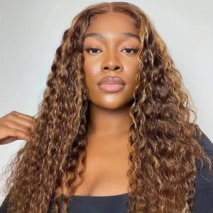 [30inch only $139.99] Boifit Hair 13x6 Deep Wave Lace Front Wigs 30 Inch 4/27 Honey Blonde 200 Density Human Hair Pre Plucked Highlight Ombre HD Lace Frontal Wig for Women